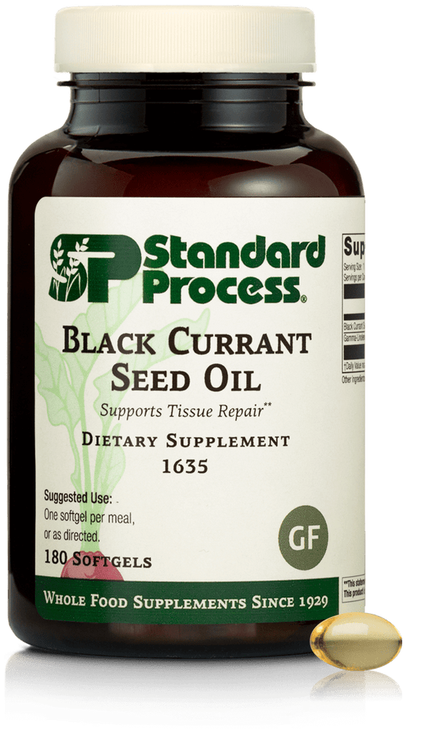 Standard Process Inc Vitamins & Supplements Black Currant Seed Oil, 180 Softgels