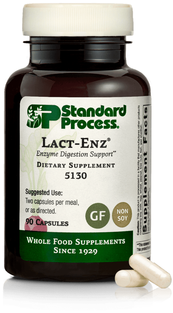 Standard Process Inc Vitamins & Supplements Lact-Enz®, 90 Capsules