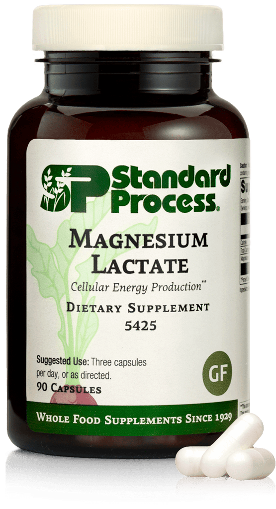 Standard Process Inc Vitamins & Supplements Magnesium Lactate, 90 Capsules