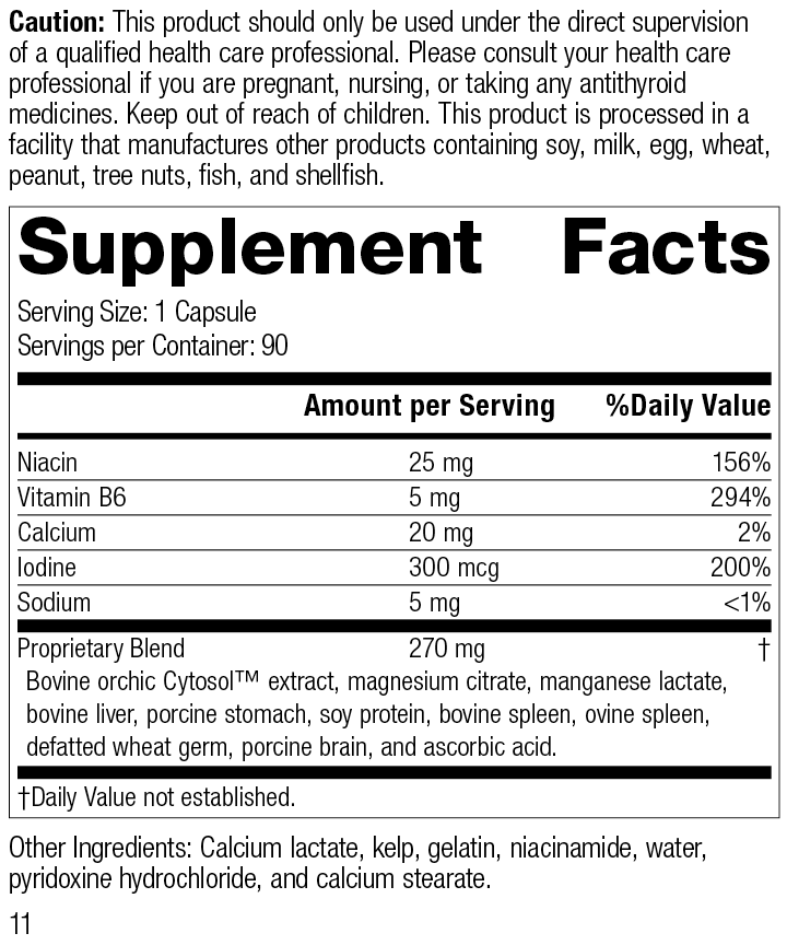 Standard Process Inc Vitamins & Supplements Min-Chex®, 90 Capsules