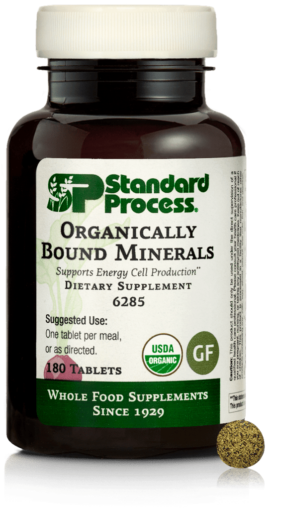 Standard Process Inc Vitamins & Supplements Organically Bound Minerals-Organic, 180 Tablets