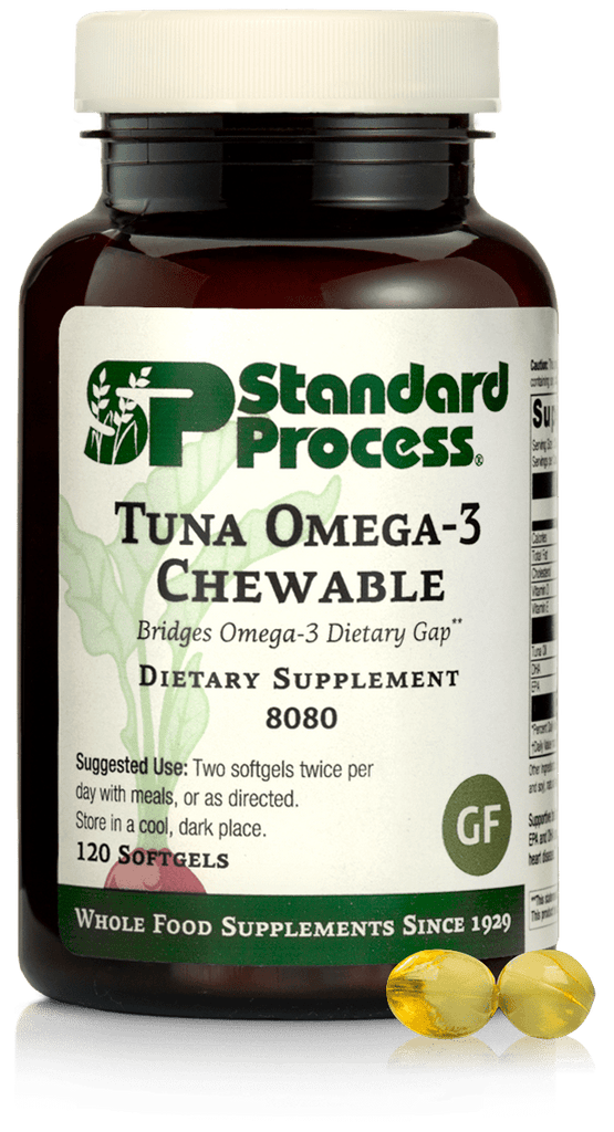 Standard Process Inc Vitamins & Supplements Tuna Omega-3 Chewable, 120 Softgels