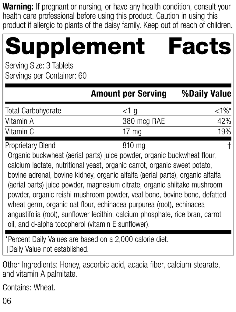 Standard Process Inc Vitamins & Supplements 180 Tablets Cataplex® A-C-P, 180 Tablets