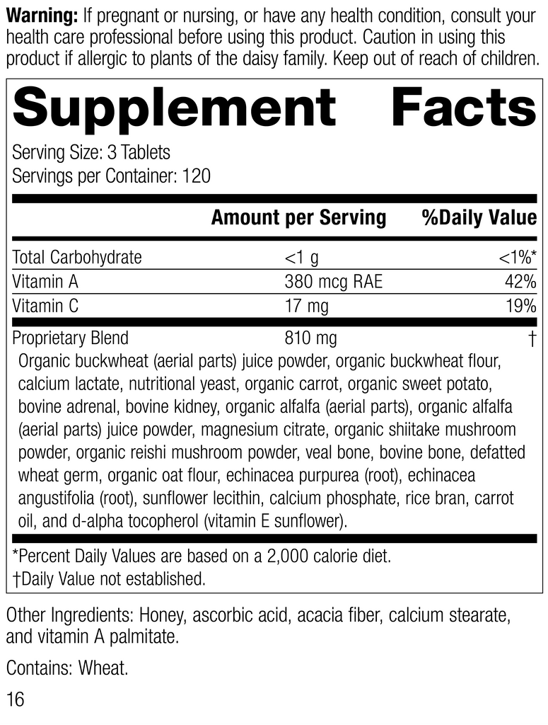 Standard Process Inc Vitamins & Supplements 360 Tablets Cataplex® A-C-P, 360 Tablets