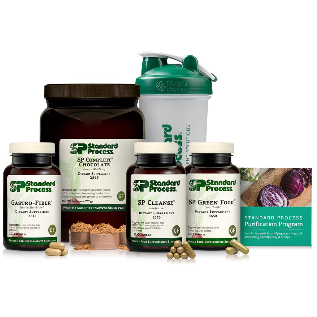 Standard Process Inc Purification Kits_Vitamins & Supplements 1 Kit Purification Product Kit with SP Complete® Chocolate and Gastro-Fiber®, 1 Kit with SP Complete Chocolate and Gastro-Fiber