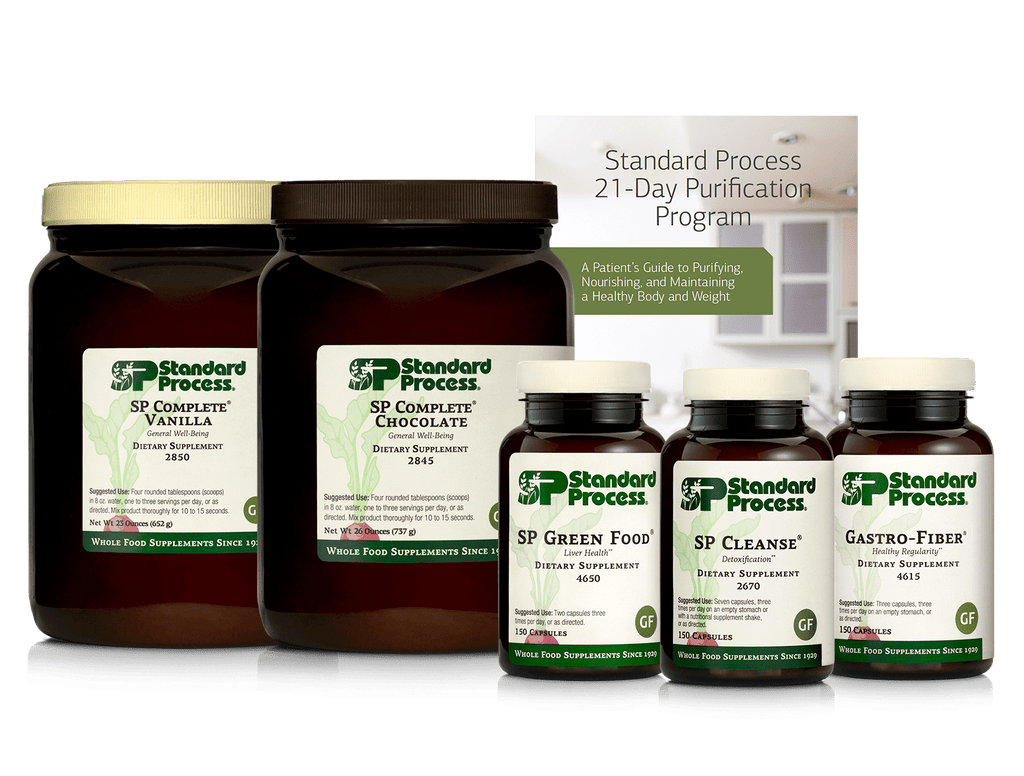 Standard Process Inc Purification Product Kit, 1 Kit with SP Complete® Chocolate, SP Complete® Vanilla and Gastro Fiber®