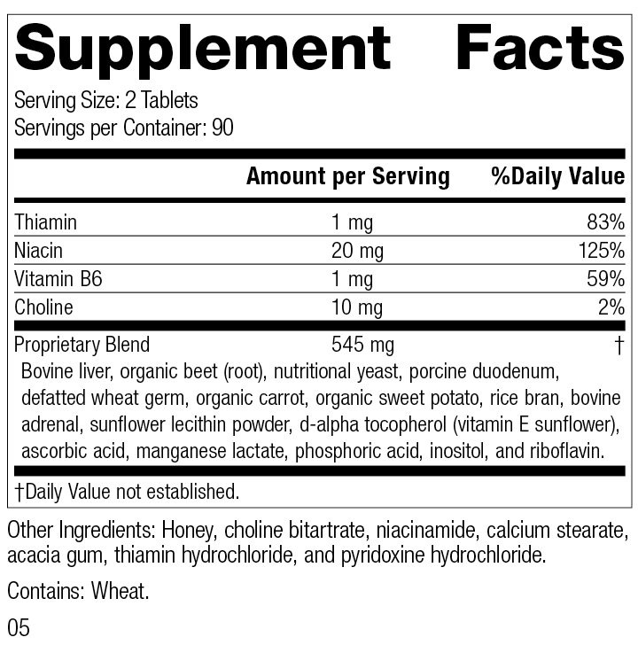 Standard Process Inc Vitamins & Supplements 180 Tablets Cataplex® B, 180 Tablets