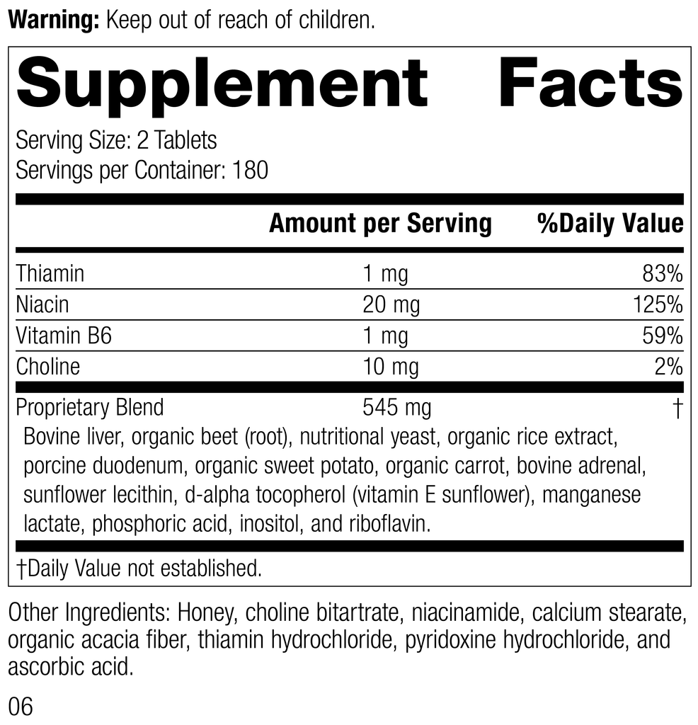 Standard Process Inc Vitamins & Supplements 360 Tablets Cataplex® B-GF, 360 Tablets