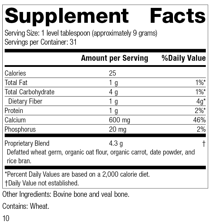 Standard Process Inc Vitamins & Supplements Calcifood® Powder, 10 oz (284 g)