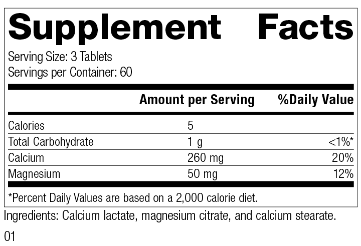 Rev 01 Supplement Facts