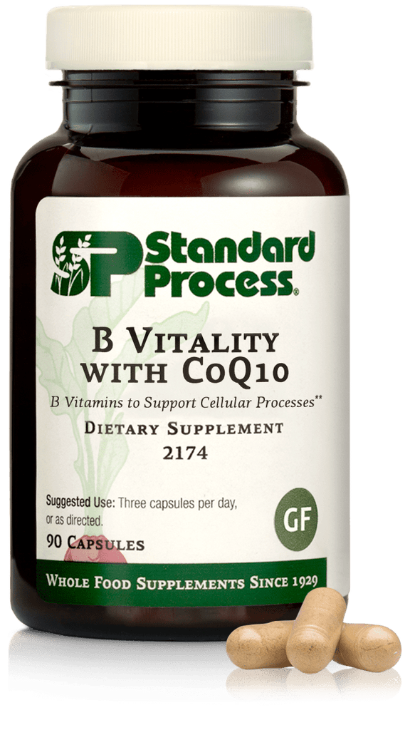 Standard Process Inc Vitamins & Supplements 90 Capsules B Vitality with CoQ10, 90 Capsules