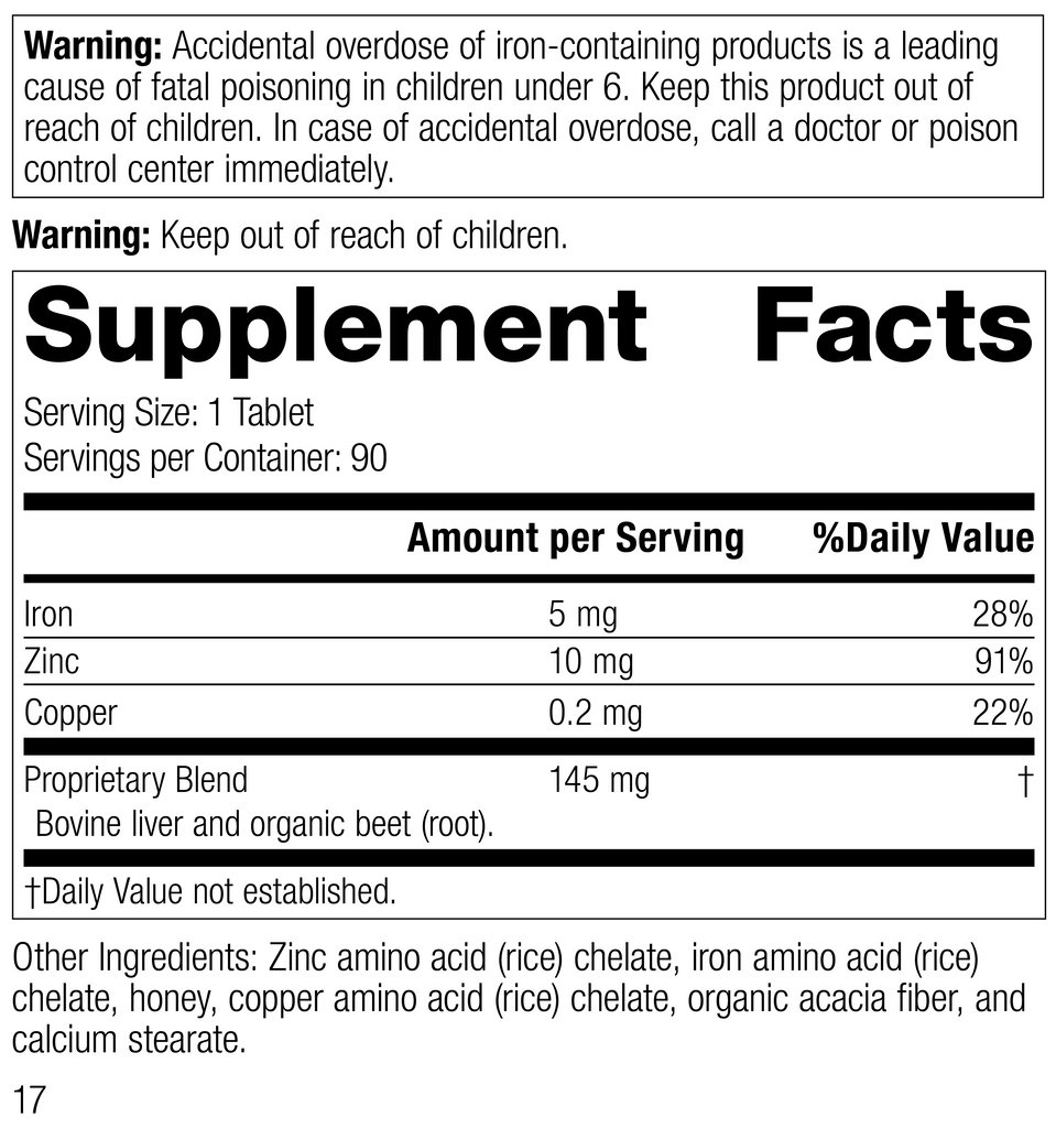 Standard Process Inc Vitamins & Supplements Zinc Complex, 90 Tablets