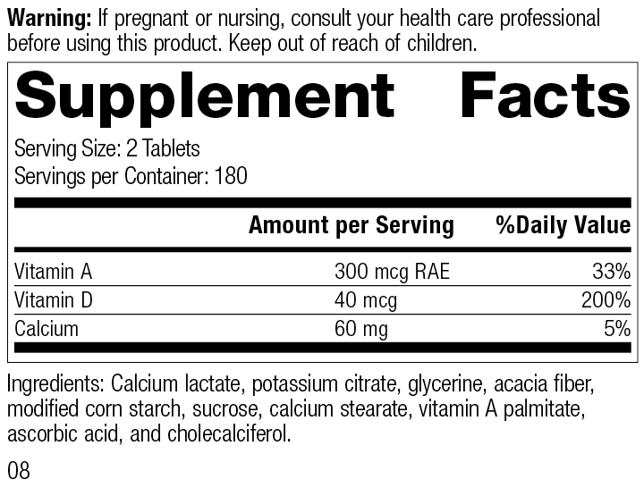 Standard Process Inc Vitamins & Supplements Cataplex® D, 360 Tablets