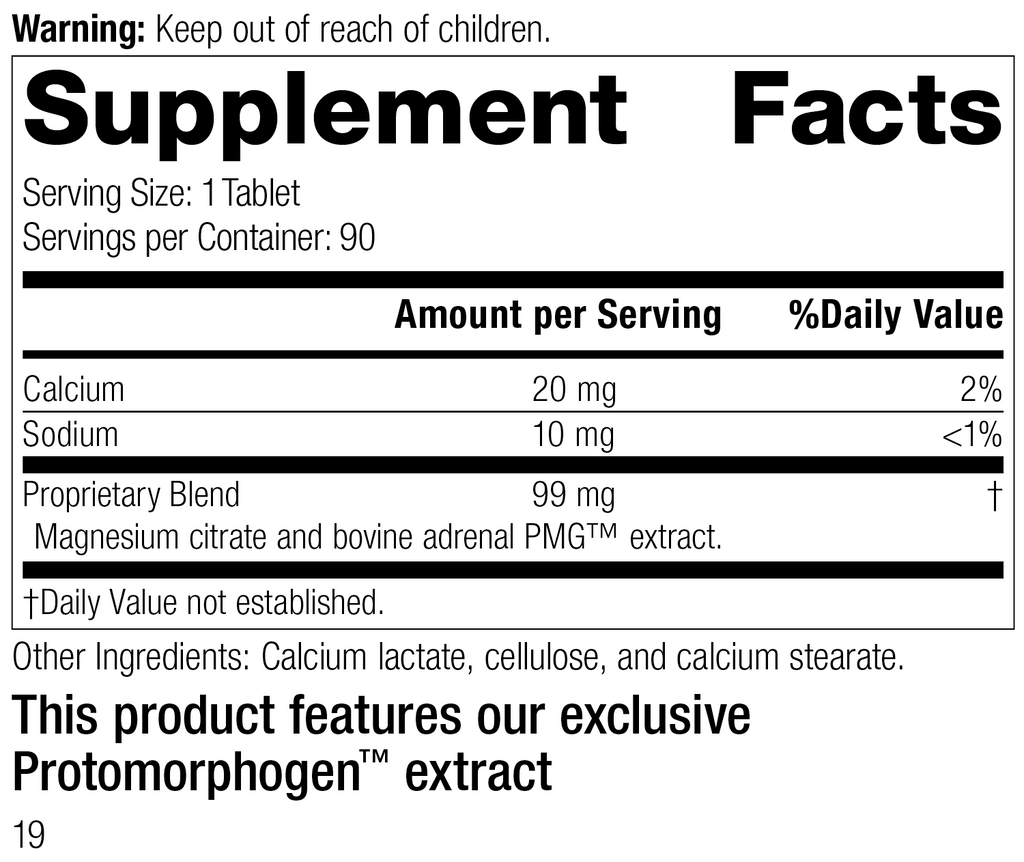 Standard Process Inc Vitamins & Supplements Drenatrophin PMG®, 90 Tablets