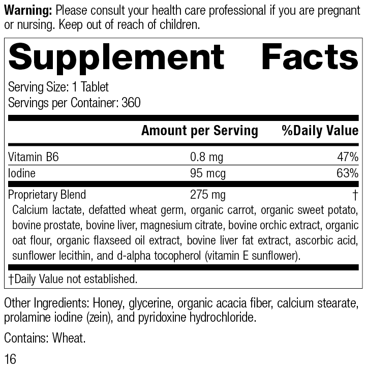 Standard Process Inc Vitamins & Supplements 360 Tablets Cataplex® F Tablets, 360 Tablets