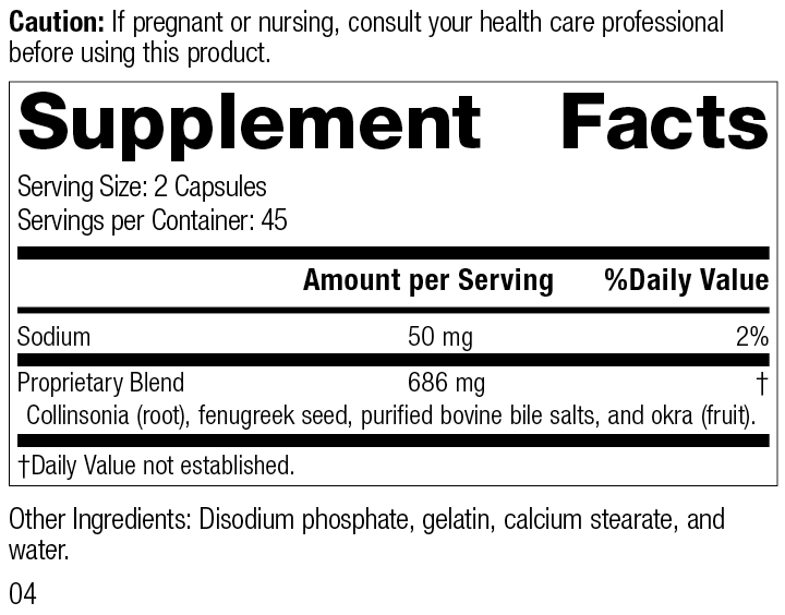 Fen-Cho®, 90 Capsules, Rev 02 Supplement Facts
