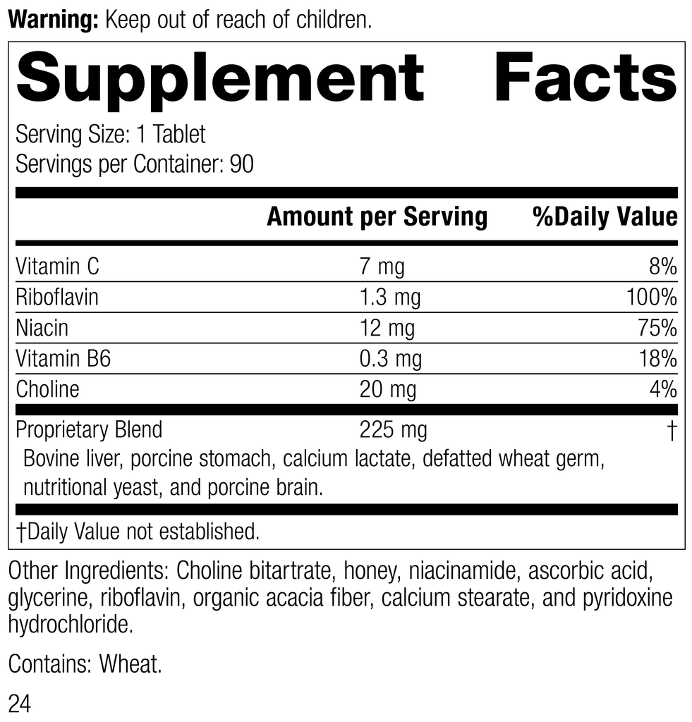 Standard Process Inc Vitamins & Supplements 90 Tablets Cataplex® B2, 90 Tablets