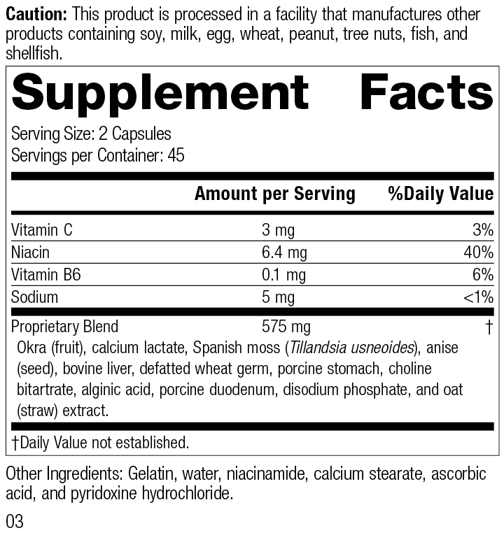 Standard Process Inc Vitamins & Supplements Gastrex®, 90 Capsules