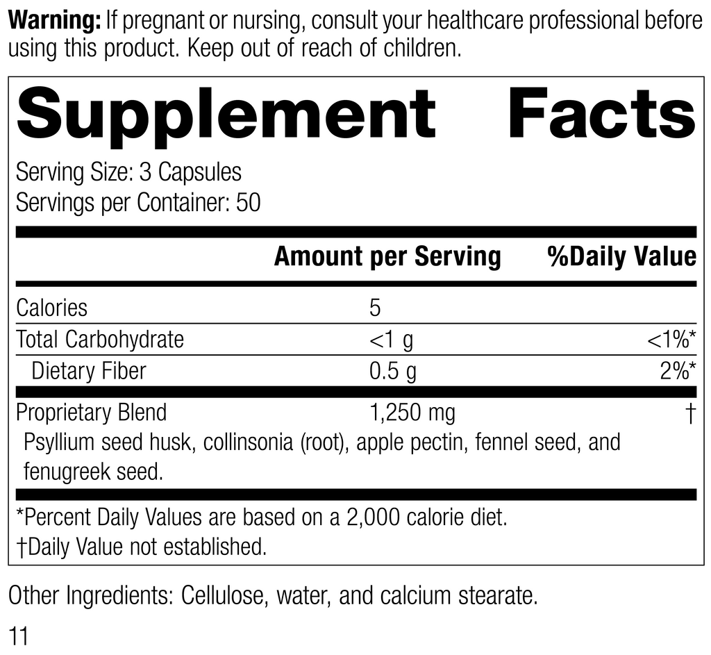 Standard Process Inc Vitamins & Supplements 150 Capsules Gastro-Fiber®, 150 Capsules