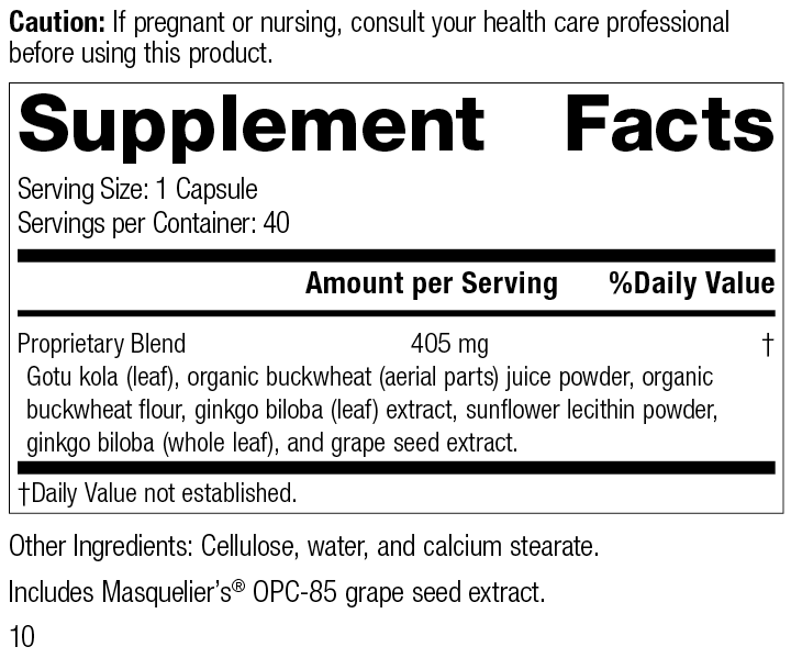 Standard Process Inc Vitamins & Supplements Ginkgo Synergy®, 40 Capsules