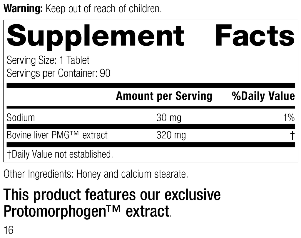 Standard Process Inc Vitamins & Supplements Hepatrophin PMG®, 90 Tablets