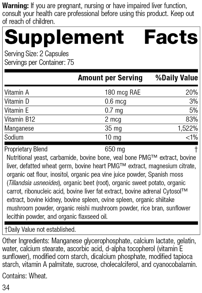 Standard Process Inc Vitamins & Supplements 150 Capsules Ligaplex® II, 150 Capsules