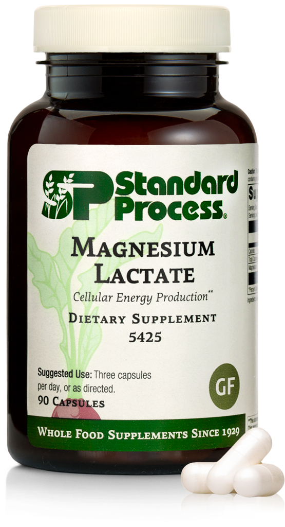 Standard Process Inc Vitamins & Supplements Magnesium Lactate, 90 Capsules