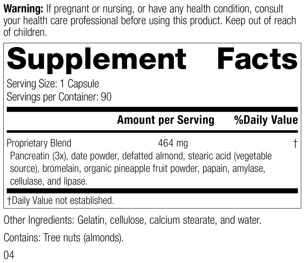 Standard Process Inc Vitamins & Supplements 90 Capsules Multizyme®, 90 Capsules