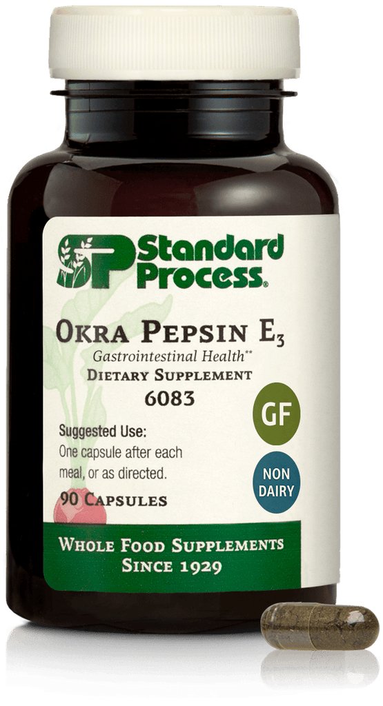 Okra Pepsin E3, 90 Capsules