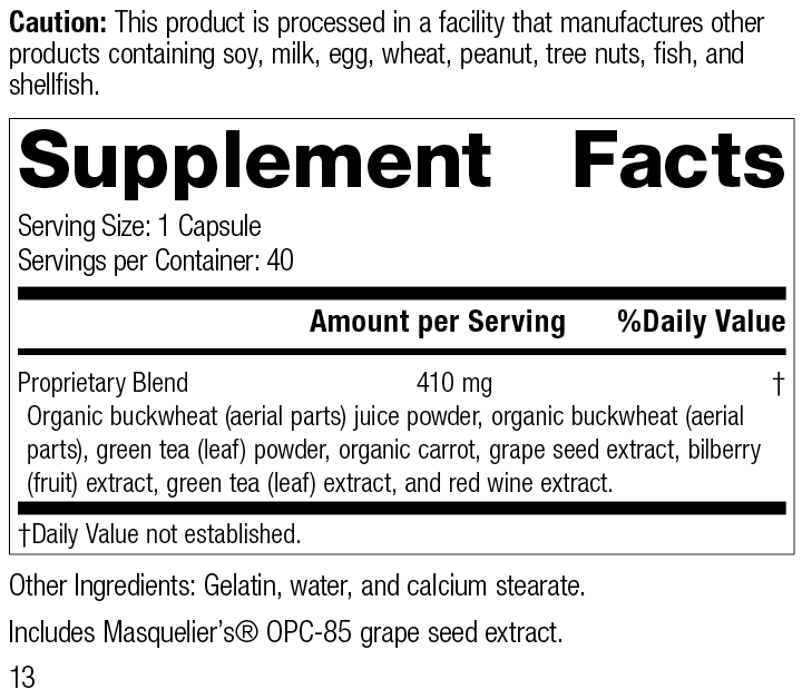 Standard Process Inc Vitamins & Supplements 40 Capsules OPC Synergy®, 40 Capsules