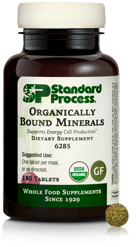 Standard Process Inc Vitamins & Supplements Organically Bound Minerals-Organic, 180 Tablets