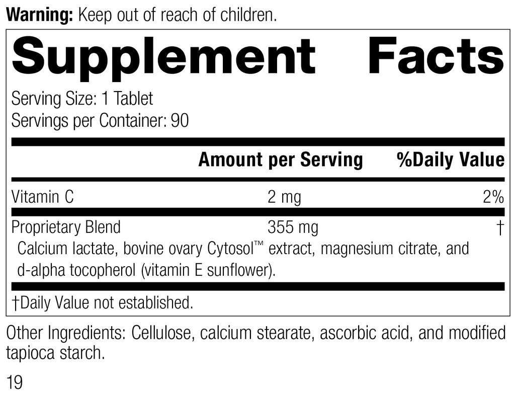 Standard Process Inc Vitamins & Supplements Ovex®, 90 Tablets