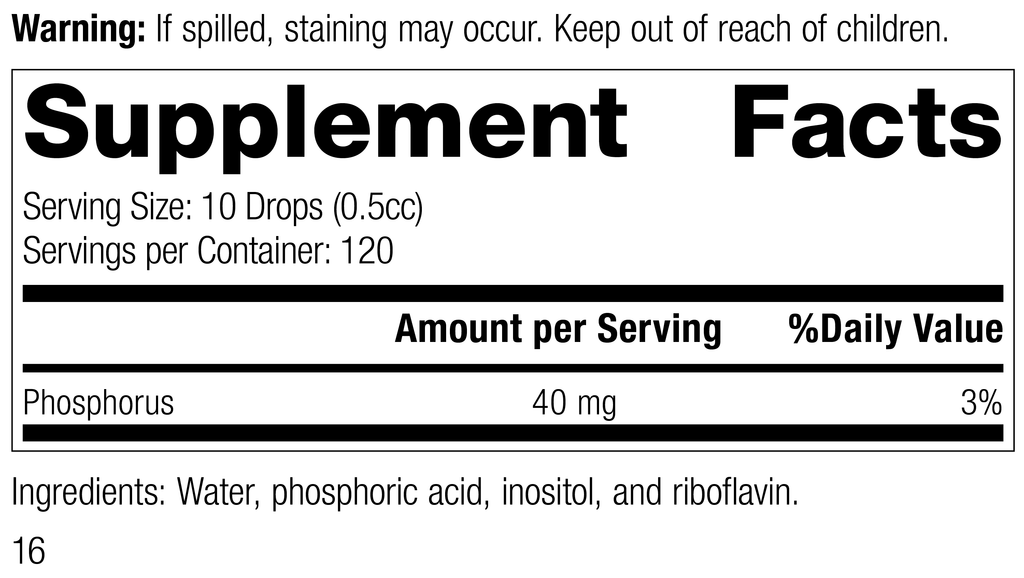 Standard Process Inc Vitamins & Supplements 60 mL (2 fl oz) Phosfood® Liquid, 60 mL (2 fl oz)