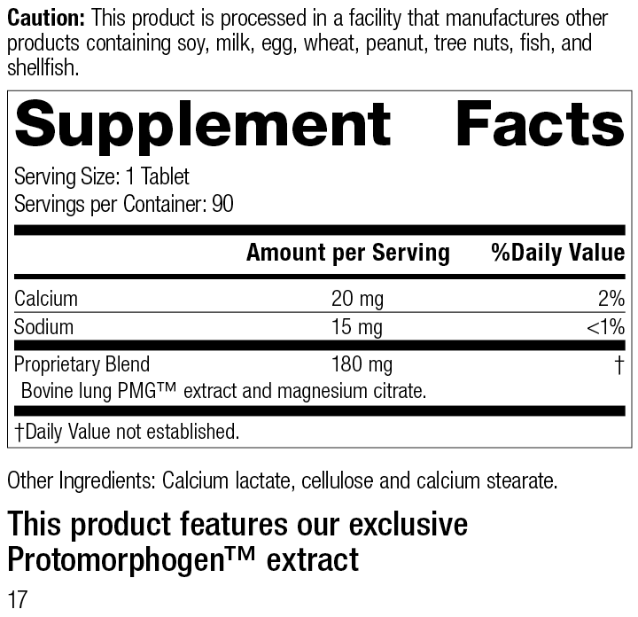 Standard Process Inc Vitamins & Supplements 90 Tablets Pneumotrophin PMG®, 90 Tablets