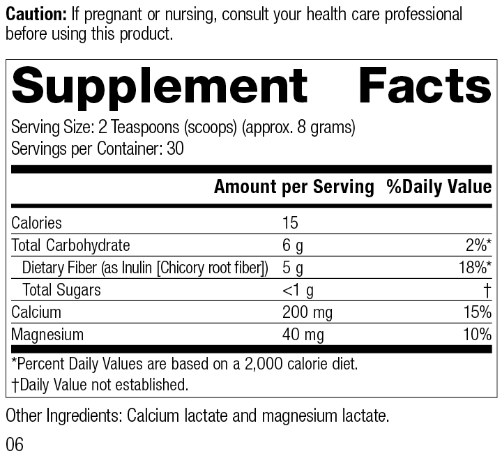 Standard Process Inc Vitamins & Supplements 9 oz (255 g) Prebiotic Inulin, 9 oz (255 g)