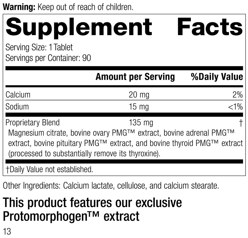 Standard Process Inc Vitamins & Supplements 90 Tablets Symplex® F, 90 Tablets