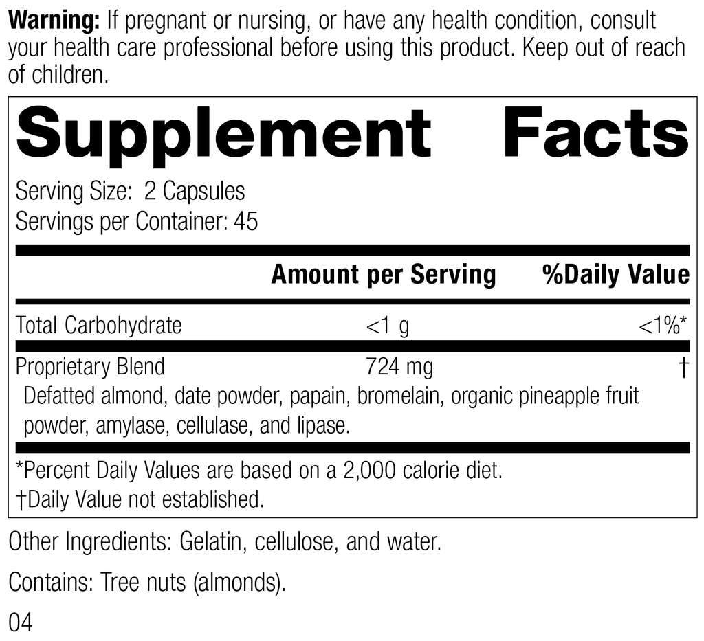 Standard Process Inc Vitamins & Supplements 90 Capsules Zymex® II, 90 Capsules