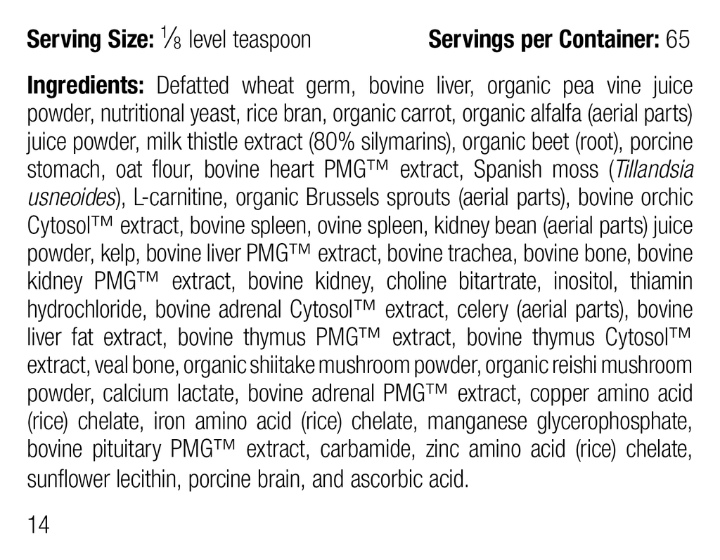 Standard Process Inc 0.9 oz (25 g) Canine Whole Body Support, 0.9 oz (25 g)