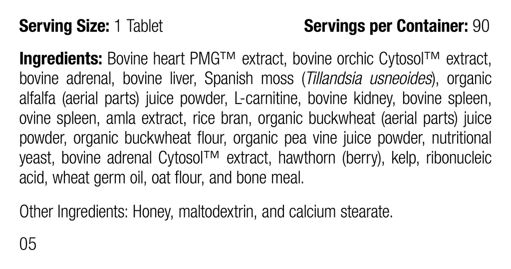 Standard Process Inc 90 Tablets Feline Cardiac Support, 90 Tablets