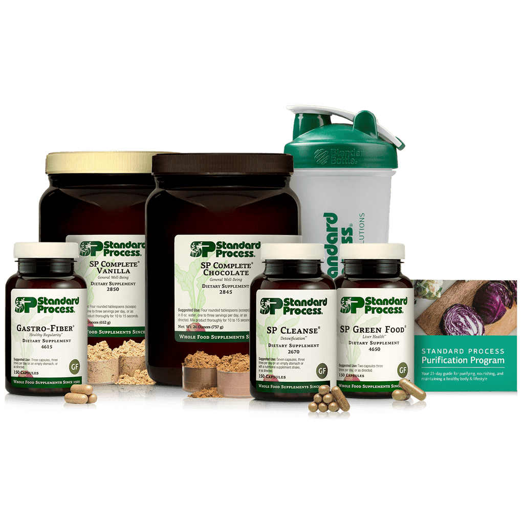 Standard Process Inc 1 Kit Purification Product Kit, 1 Kit with SP Complete® Chocolate, SP Complete® Vanilla and Gastro Fiber®