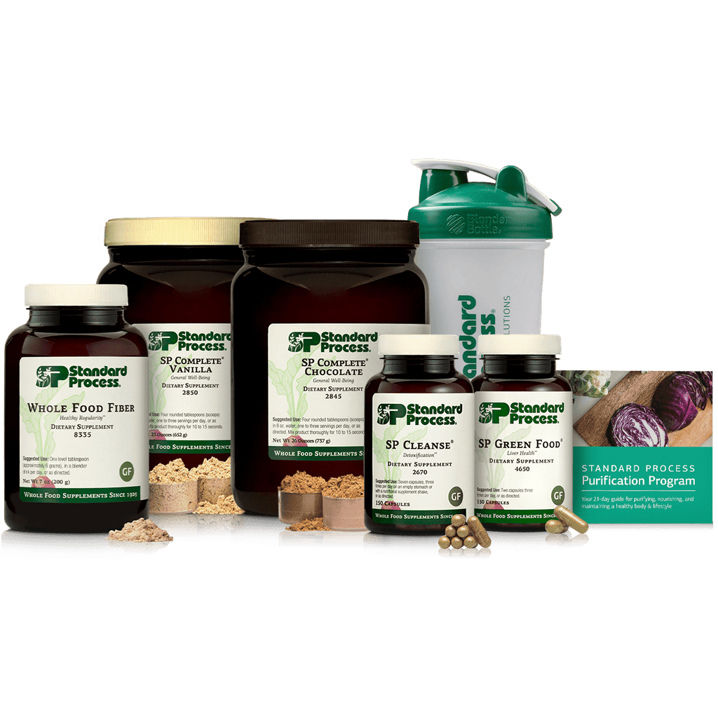 Standard Process Inc 1 Kit Purification Product Kit, 1 Kit with SP Complete® Chocolate, SP Complete® Vanilla & Whole Food Fiber