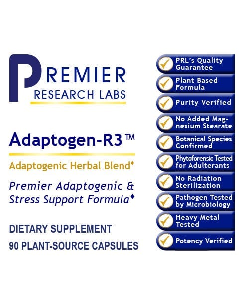 Adaptogen-R3™ - PRL -  Premier Herbal Support for Stress and Wellness All Products A-Z (Temp) PRLabs   
