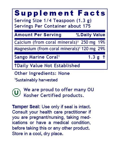 Calcium Magnesium, Premier (8 oz Powder) - Sango Marine Coral Legend All Products A-Z (Temp) PRLabs   