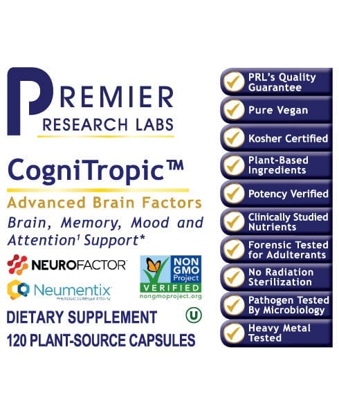 CogniTropic™ - Brain Health & Boost Mental Performance - PRLabs (120 caps) All Products A-Z (Temp) PRLabs   