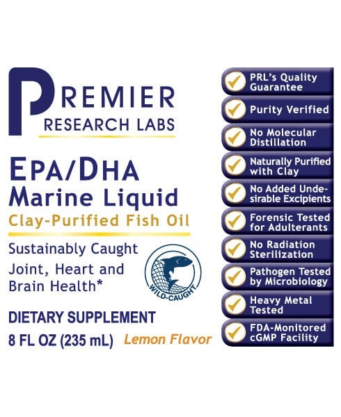 EPA/DHA Marine Liquid- Pure Omega-3 Fish Oil: Heart, Joint & Brain Health - PRLabs All Products A-Z (Temp) PRLabs   