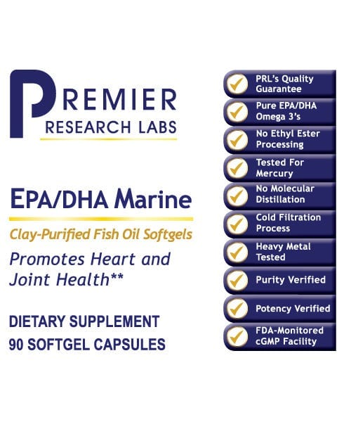 EPA/DHA Marine Omega-3 Softgels: Pure, Purified Fish Oil -PRLabs All Products A-Z (Temp) PRLabs   