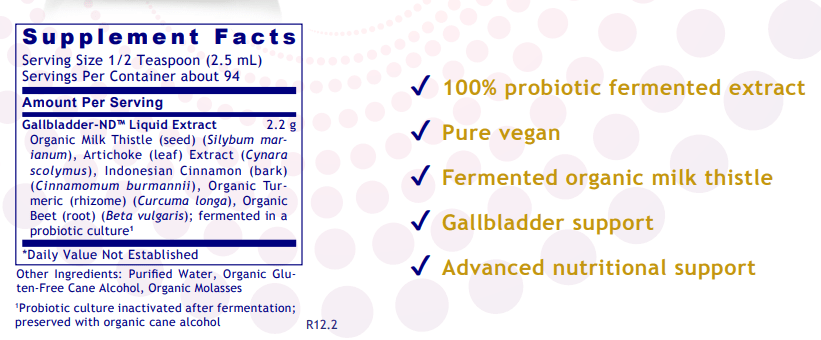 Gallbladder-ND™: Probiotic-Fermented Support for Optimal Gallbladder Health - PRLabs All Products A-Z (Temp) PRLabs   