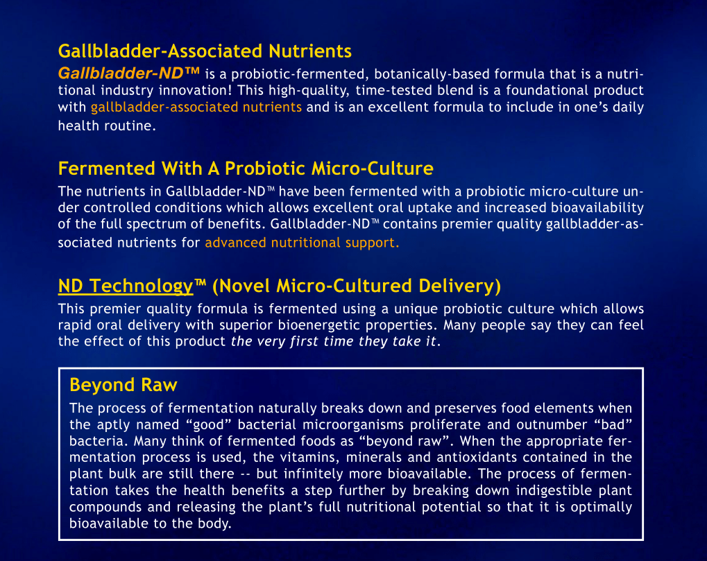 Gallbladder-ND™: Probiotic-Fermented Support for Optimal Gallbladder Health - PRLabs All Products A-Z (Temp) PRLabs   