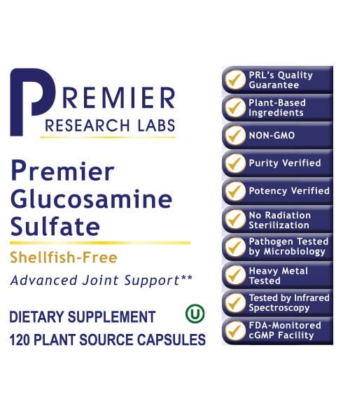Glucosamine Sulfate, Premier - Plant Based Joint & Connective Tissue Support- PRLabs All Products A-Z (Temp) PRLabs   