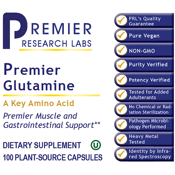 Glutamine, Premier- Capsules: Muscle & Gut Health Support - PRL All Products A-Z (Temp) PRLabs   